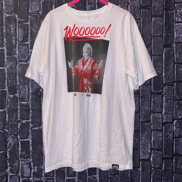 LIMITED EDITION WWE x ROOK Ric Flair T-Shirt Woooooo! Sz L HTF Retro Collectible - Picture 1 of 14